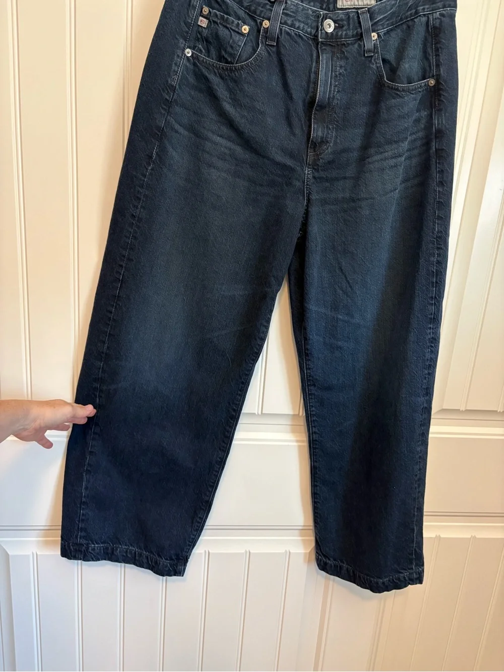AG Hattie High Rise Barrel Leg Jeans dark wash size 31